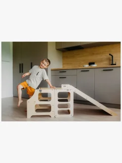 Børn DuckWoodworks Børnemøbler-Duck Woodworks Rutsjebane til Sammenklappeligt Læringstårn, Natur