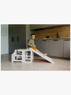 Børnemøbler|DuckWoodworks Duck Woodworks Rutsjebane til Sammenklappeligt Læringstårn, Hvid