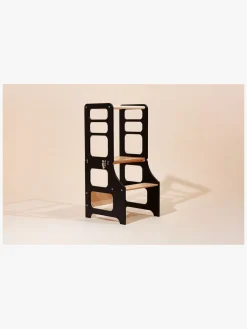 Børnemøbler|DuckWoodworks Duck Woodworks Sammenklappeligt Læringstårn, Sort