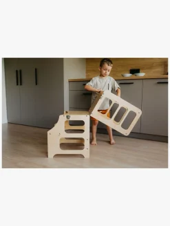 Børnemøbler|DuckWoodworks Duck Woodworks Sammenklappeligt Læringstårn, Natur