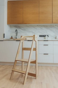 Børnemøbler|DuckWoodworks Duck Woodworks Sammenklappeligt Læringstårn, Natur