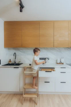 Børnemøbler|DuckWoodworks Duck Woodworks Sammenklappeligt Læringstårn, Natur