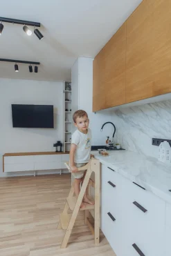 Børnemøbler|DuckWoodworks Duck Woodworks Sammenklappeligt Læringstårn, Natur