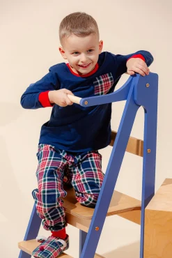 Børnemøbler|DuckWoodworks Duck Woodworks Sammenklappeligt Læringstårn, Blå