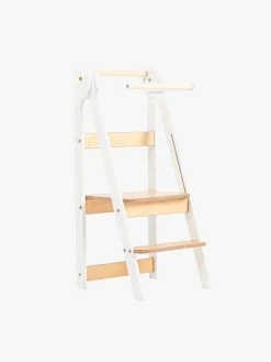 Børn DuckWoodworks Børnemøbler-Duck Woodworks Sammenklappeligt Læringstårn, Hvid