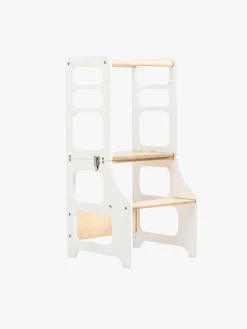 Børn DuckWoodworks Børnemøbler-Duck Woodworks Sammenklappeligt Læringstårn, Hvid