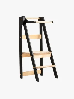 Børnemøbler|DuckWoodworks Duck Woodworks Sammenklappeligt Læringstårn, Sort