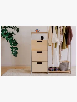 Børn DuckWoodworks Børnemøbler-Duck Woodworks Tøjstativ med Skuffer, Hvid