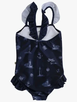 Børn Ebbe Uv & Strand-Badedragt, Mønstret/Blå