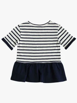 Overdele|Ebbe Benita T-Shirt, Offwhite/Dark Navy