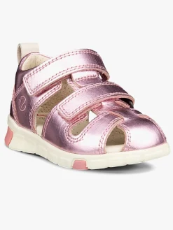 Sandaler & Klipklapper|Ecco Mini Stride Sandaler, Old Rose Metallic