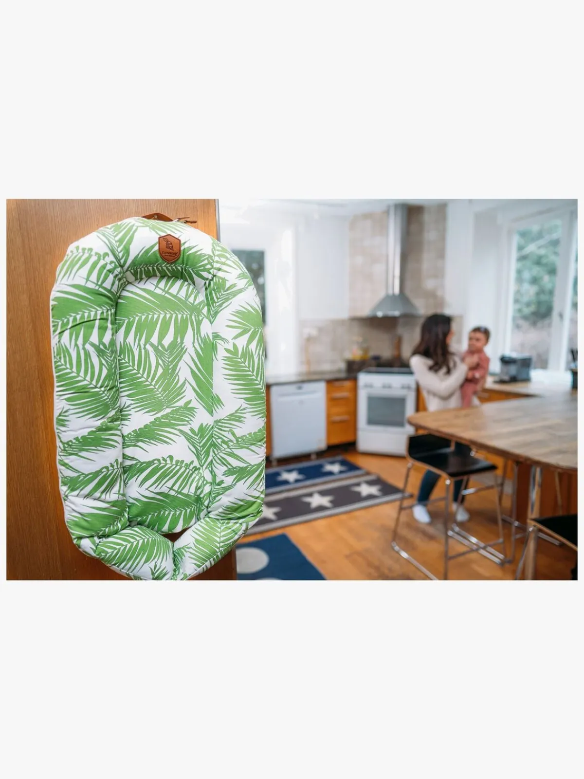 Børn EcoViking Børnesenge & Tilbehør-Organic Babynest Cover Natural Green