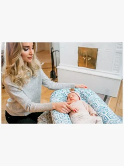 Børnesenge & Tilbehør|EcoViking Organic Babynest Cover Mediterranean Blue