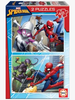 Spil & Puslespil|Educa Marvel Spider-Man Puslespil 2x48 Brikker