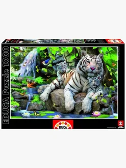 Educa Spil & Puslespil-Puslespil Bengal White Tigers 1000 Brikker