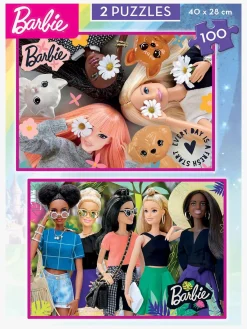 Barbie Spil & Puslespil-Educa 2x100 Børnepuslespil, Multifarvet