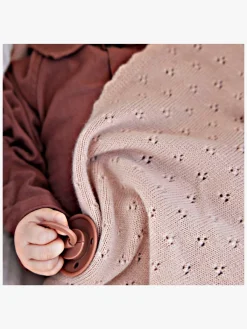 Interiør|ElodieDetails Elodie  Pointelle-strikket Tæppe 100x75, Blushing Pink Lyserød