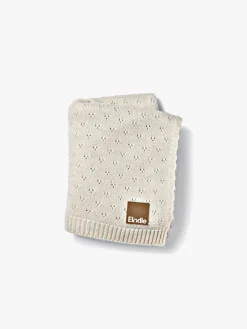 Børn ElodieDetails Interiør-Elodie  Pointelle-strikket Tæppe 100x75, Creamy White