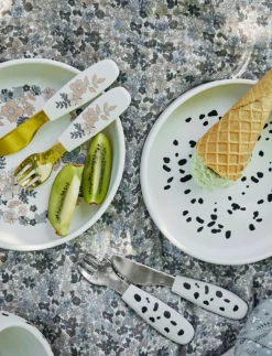 Spisetid|ElodieDetails Elodie Tallerken Sæt Silikone, Blue Garden Flerfarvet