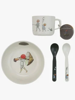 Spisetid|ElsaBeskow Elsa Beskow  Julemandens børn Spisesæt 3 Dele, Beige