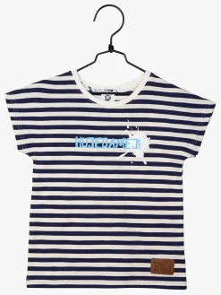 Børn EmilILonneberga Overdele-Emil fra Lønneberg Hujedamej T-shirt, Blue/White