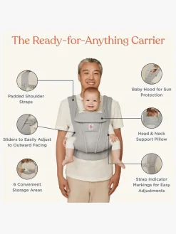 Ergobaby Bæreseler, Strækvikler & Bærestole-Omni Deluxe Bæresele Mesh, Canyon Clay