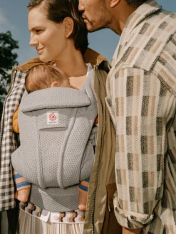 Bæreseler, Strækvikler & Bærestole|Ergobaby Omni Deluxe Bæresele Mesh, Pearl Grey Grå