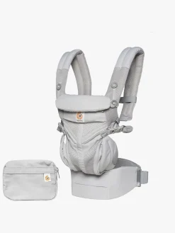 Bæreseler, Strækvikler & Bærestole|Ergobaby Omni 360 Cool Air Bæresele inkl. Regnslag, Grå