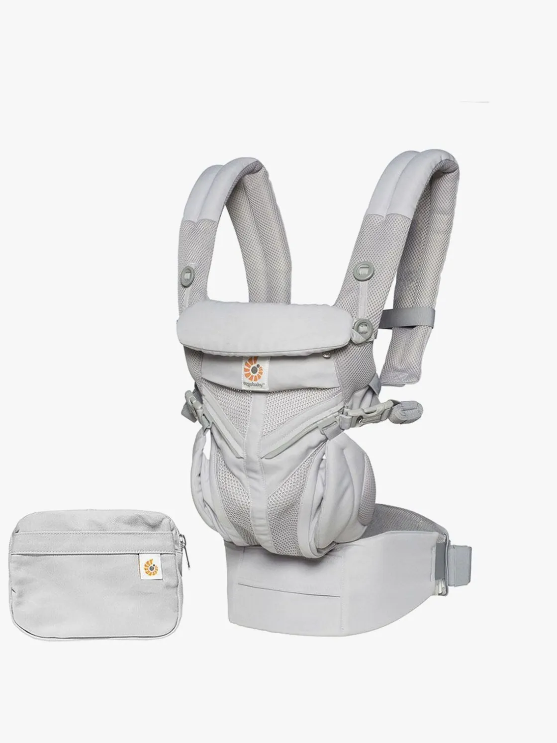 Bæreseler, Strækvikler & Bærestole|Ergobaby Omni 360 Cool Air Bæresele inkl. Regnslag, Grå