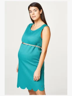 ESPRIT Tøj Til Mor-Jacquard Kjole, Evergreen