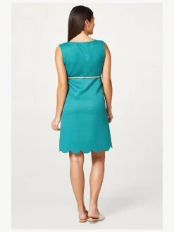 ESPRIT Tøj Til Mor-Jacquard Kjole, Evergreen