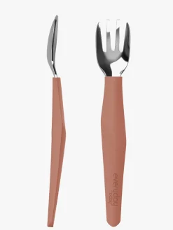 EverydayBaby Spisetid-Everyday Baby Bestiksæt Silikone 2-pak, Rød