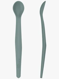 EverydayBaby Spisetid-Everyday Baby Ske Silikone 2-pak, Grøn