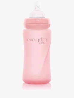 Spisetid|EverydayBaby Everyday Baby Sutteflaske Glas 240 ml, Lyserød Lyserød