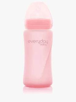 Spisetid|EverydayBaby Everyday Baby Sutteflaske Glas 240 ml, Lyserød Lyserød