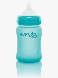 Spisetid|EverydayBaby Everyday Baby Varmeindikator Sutteflaske Glas 150 ml, Turkis Blå