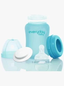 Spisetid|EverydayBaby Everyday Baby Varmeindikator Sutteflaske Glas 150 ml, Turkis Blå