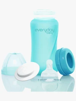 Spisetid|EverydayBaby Everyday Baby Varmeindikator Sutteflaske Glas 240 ml, Turkis Blå