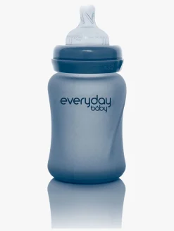 Spisetid|EverydayBaby Everyday Baby Varmeindikator Sutteflaske Glas 150 ml Blåbær Blå