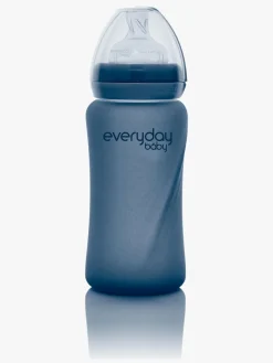 Spisetid|EverydayBaby Everyday Baby Varmeindikator Sutteflaske Glas 240 ml Blåbær Blå