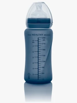 Spisetid|EverydayBaby Everyday Baby Varmeindikator Sutteflaske Glas 240 ml Blåbær Blå