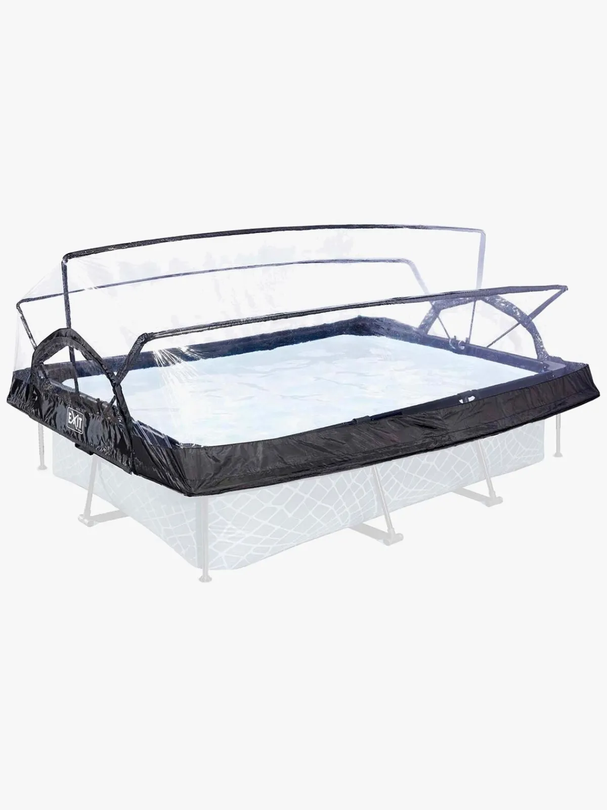 EXIT Vandleg-Pool med Kuppel 300x200x65 cm, Grå