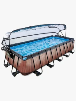 EXIT Vandleg-Pool med Kuppel 540x250x100 cm, Træ