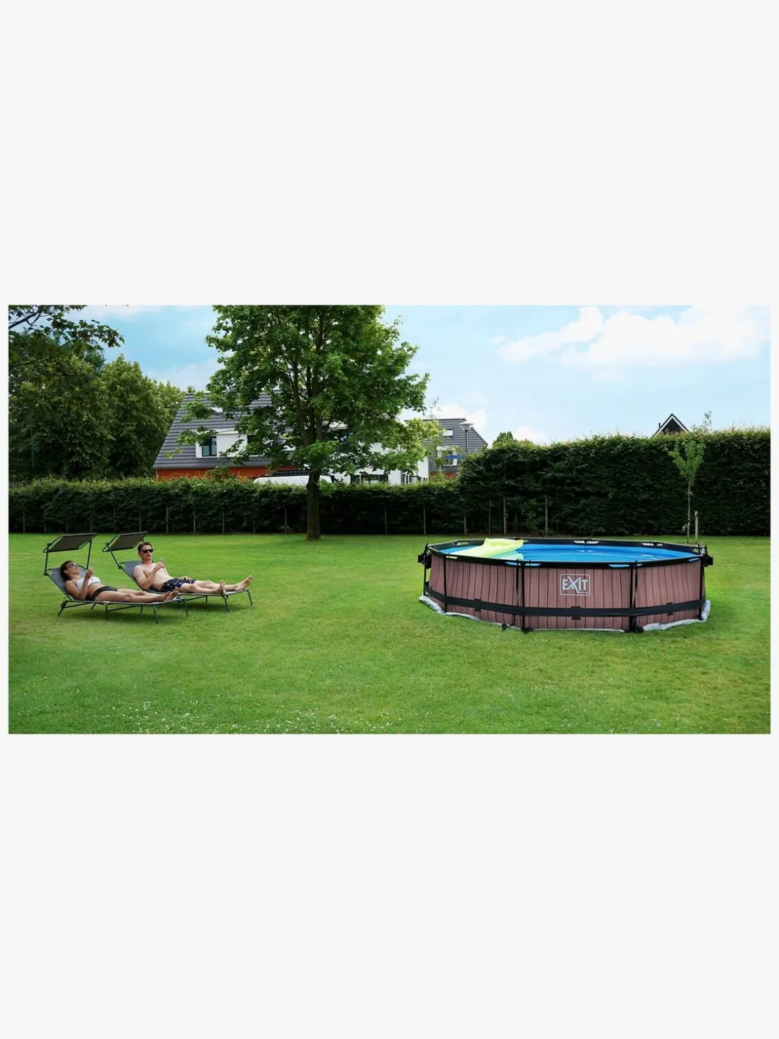 Vandleg|EXIT Pool 360x76 cm Træ Brun