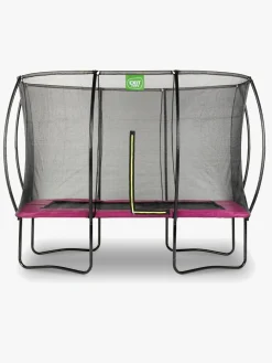 Udeleg|EXIT Silhouette Trampolin inkl. Sikkerhedsnet 214x305 cm, Pink