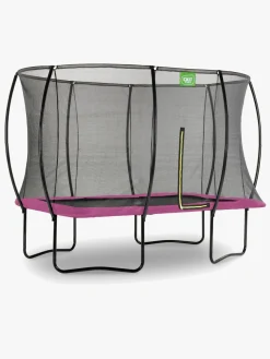 Udeleg|EXIT Silhouette Trampolin inkl. Sikkerhedsnet 214x305 cm, Pink