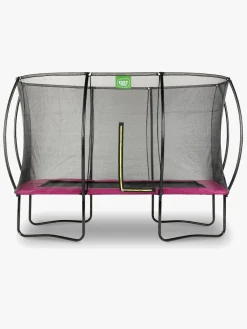 Udeleg|EXIT Silhouette Trampolin inkl. Sikkerhedsnet 244x366 cm, Pink