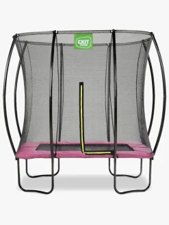 Udeleg|EXIT Silhouette Trampolin inkl. Sikkerhedsnet 153x214 cm, Pink