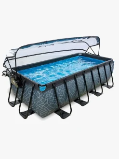 Vandleg|EXIT Stone Pool med Kuppel 400x200x100 cm, Grå