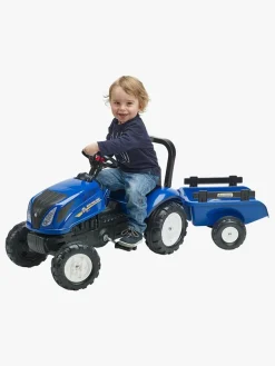 Pedal- & Gåbiler|Falk New Holland T6 Traktor med Trailer